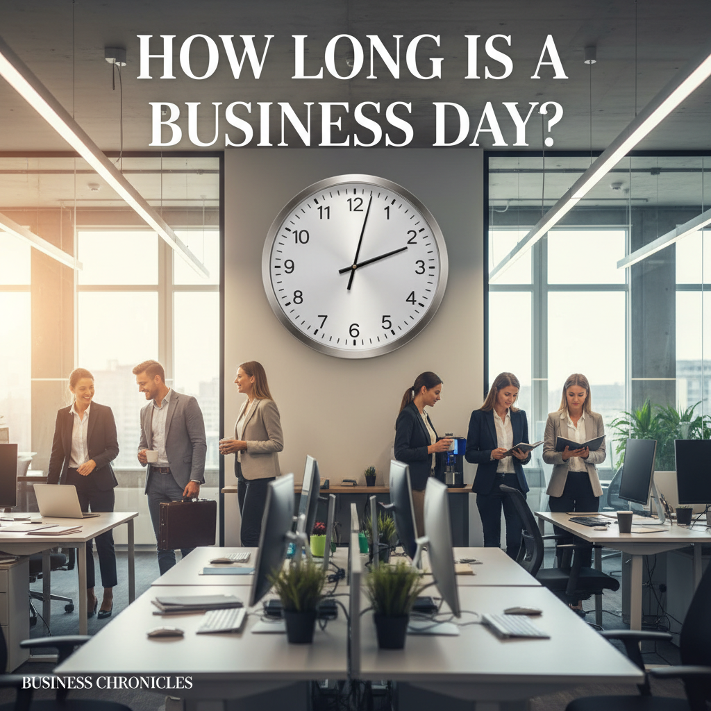 How Long is a Business Day? Office workers begin and end shifts under an ambiguous wall clock.